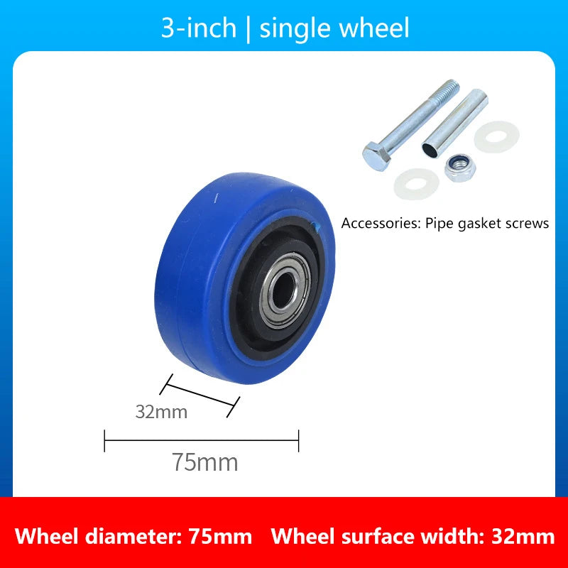 3/4/5Inches Wear-resistant Replacement Caster Wheel For Heavy Furniture Industrial Equipment Trolley Accessories Peaceful Pleasures Health and Wellness 3 inches