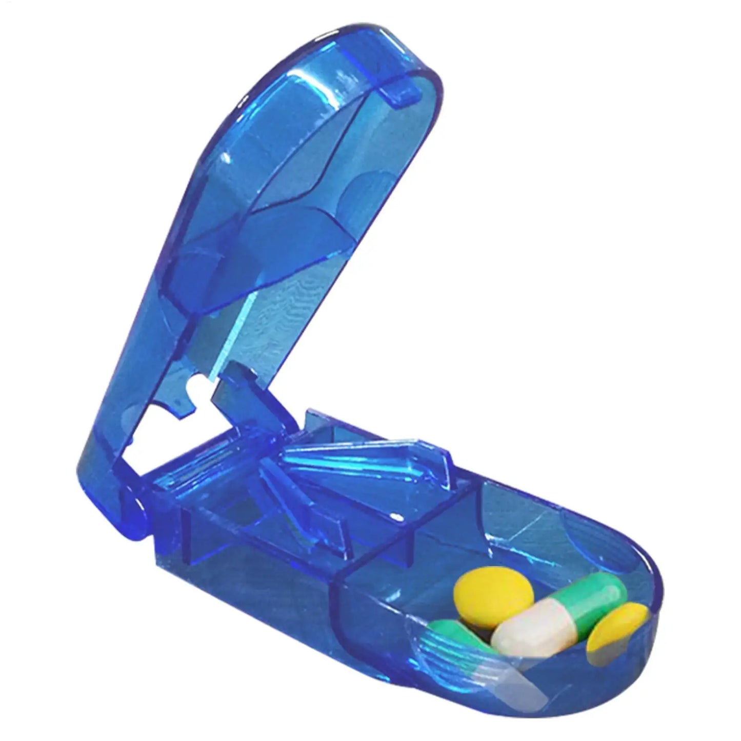 Pill Cutter Box Portable Drugs Box Tablet Cutter Splitter Medicine Pill Holder Pill Cutter Drugs Tablet Divider Storage Case Peaceful Pleasures Health and Wellness
