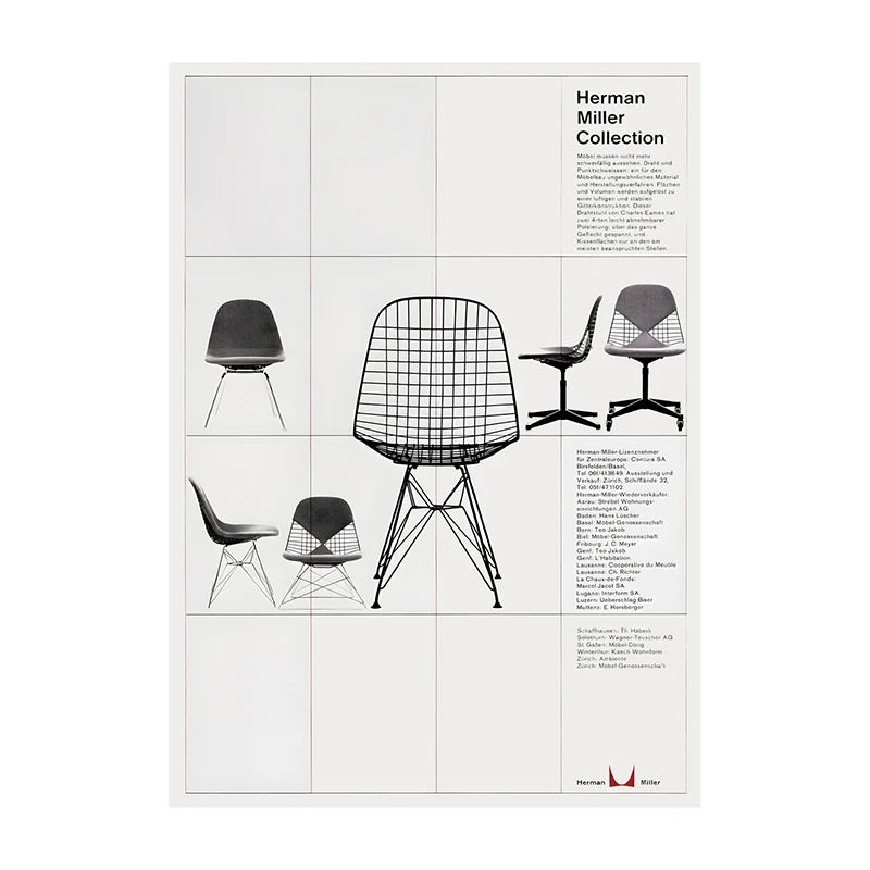 Bauhaus Exhibition Chair Canvas Print | Modern Wall Art Décor