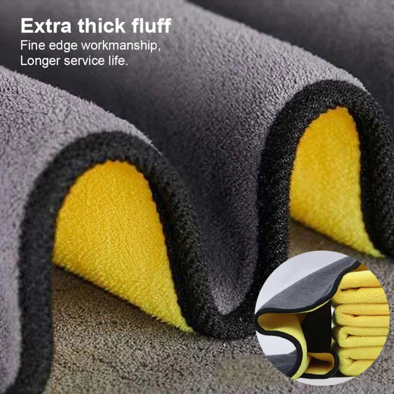 Thickened Microfiber Car Wash Towels – Absorbent, Lint-Free