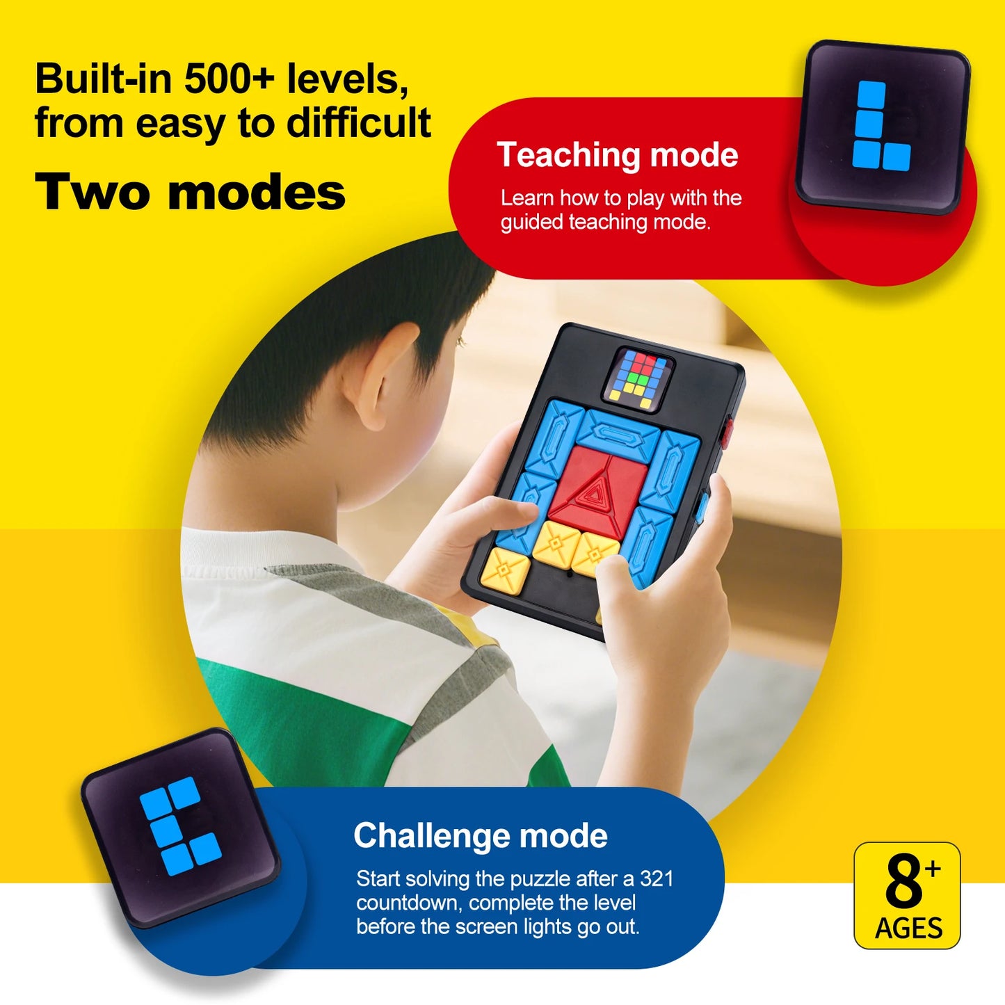AI Huarong Road Magnetic Suction Block Sliding 500+ Levels Puzzle