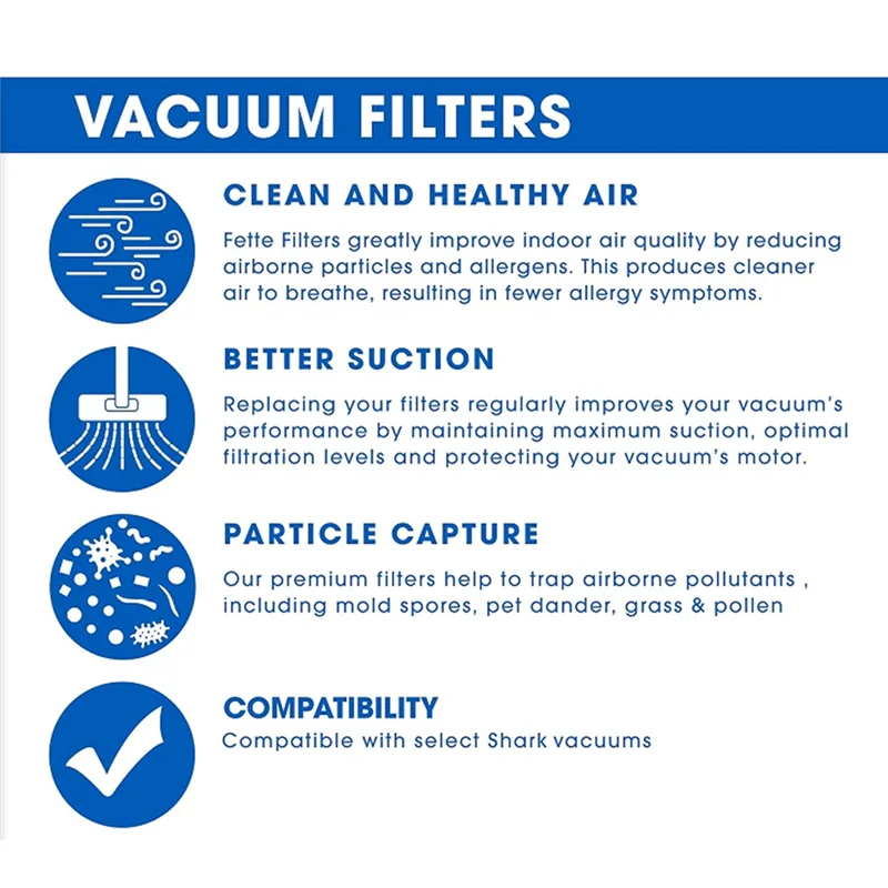 A36T-10PCS Filter Set For Shark LZ600 LZ601 LZ602 Vacuum Cleaner Accessories Replacement Front And Rear Filter Cotton Peaceful Pleasures Health and Wellness