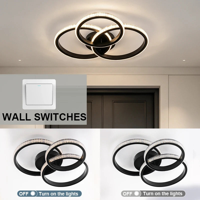 Modern LED Ceiling Light | 3-Color Temp, Surface Mount – RUNTOIN