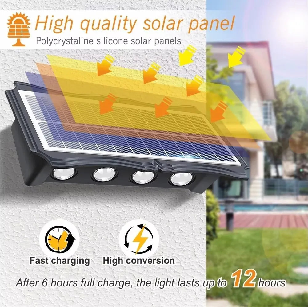 Solar LED Outdoor Wall Light – IP65 Waterproof Up & Down Glow
