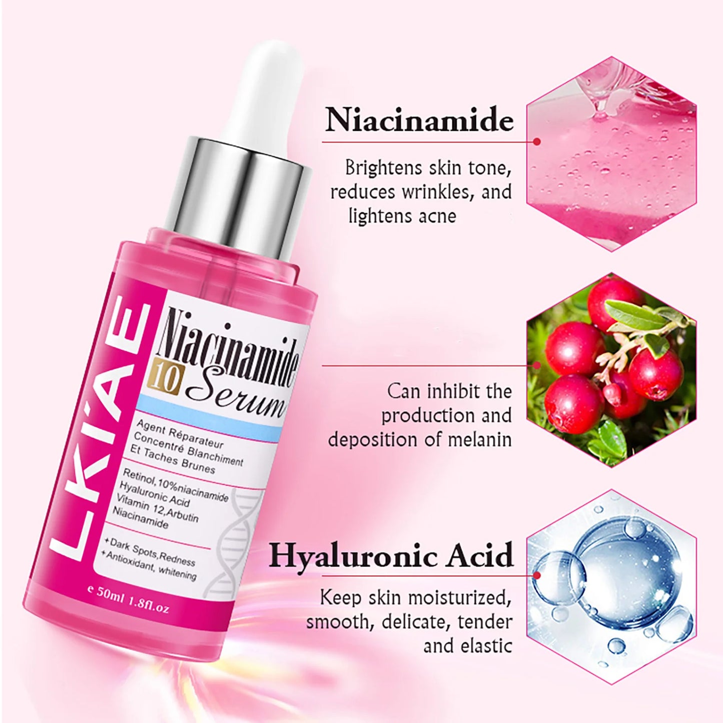 AILKE Niacinamide Whitening Serum | Hyaluronic Acid Face & Body