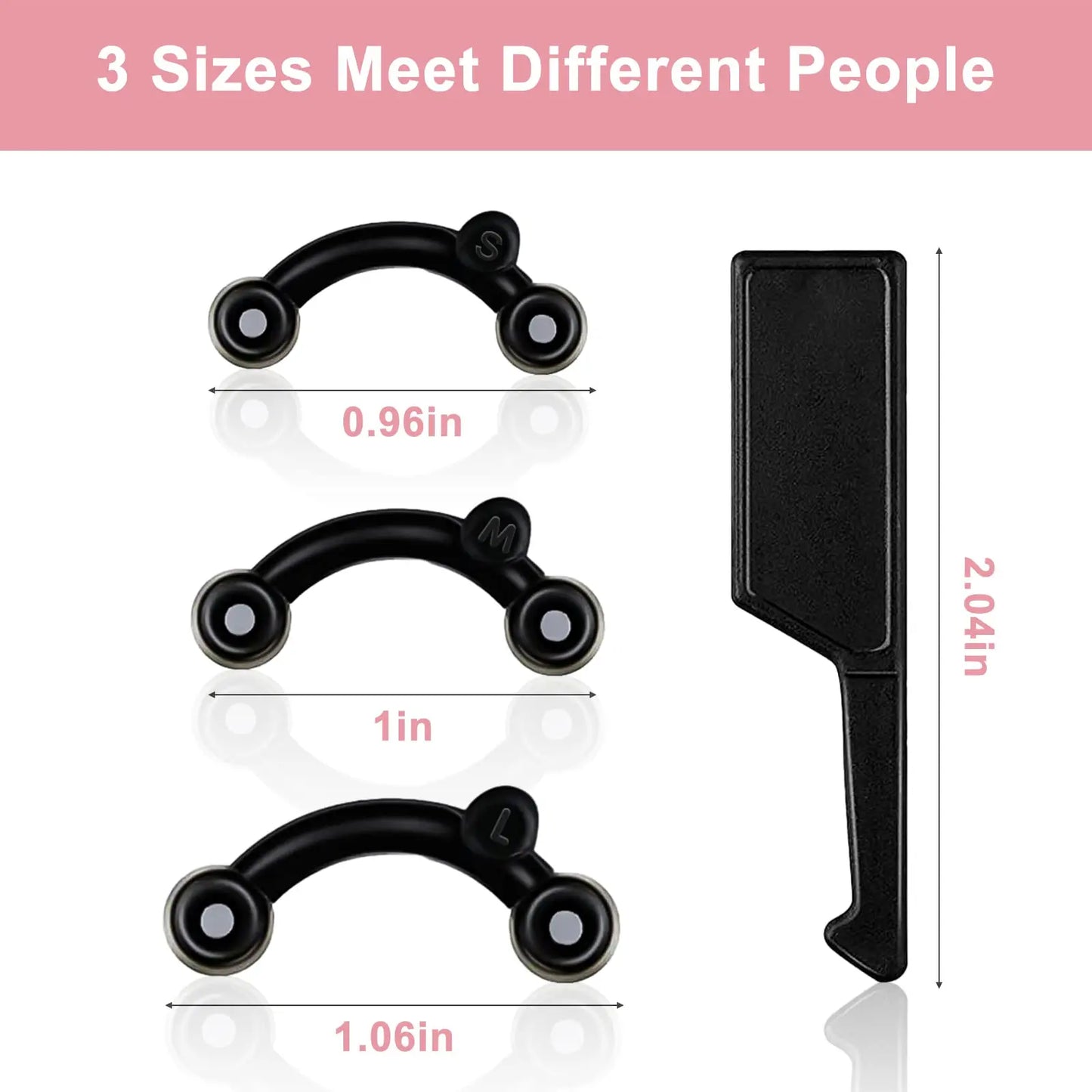 Nose Shaper Lifting Clips – 2 Sets, 3 Sizes | Silicone & Acrylic