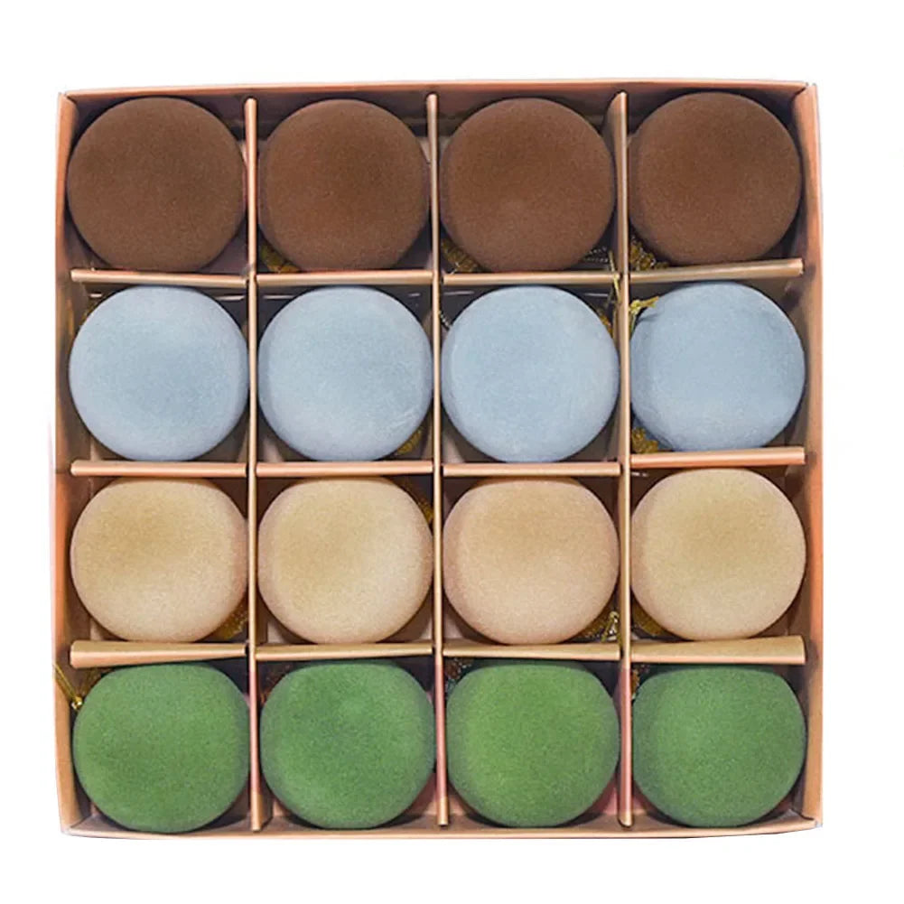 Velvet Christmas Ball Ornaments 2.4" | 16-Pack, 2 Styles