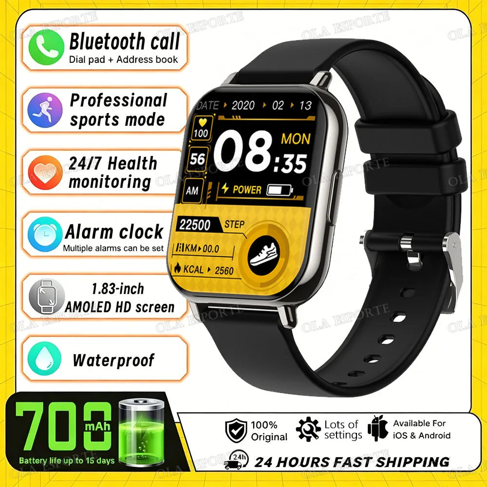 HW12 Smart Watch – Bluetooth Calling, Heart Rate & Fitness