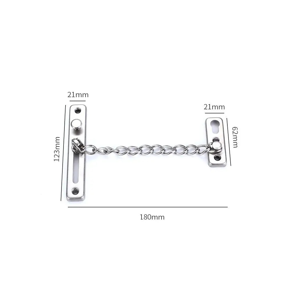 Stainless Steel Key Anti-theft Chain for Hotel Room Door Thickened Stainless Steel Key Anti-theft Chain Sliding Reverse Chain Peaceful Pleasures Health and Wellness