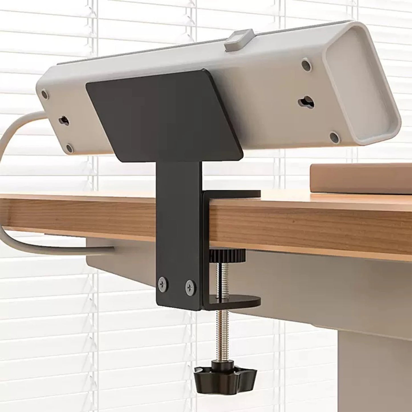 Under Desk Power Strip Holder – No-Drill Cable Management Rack