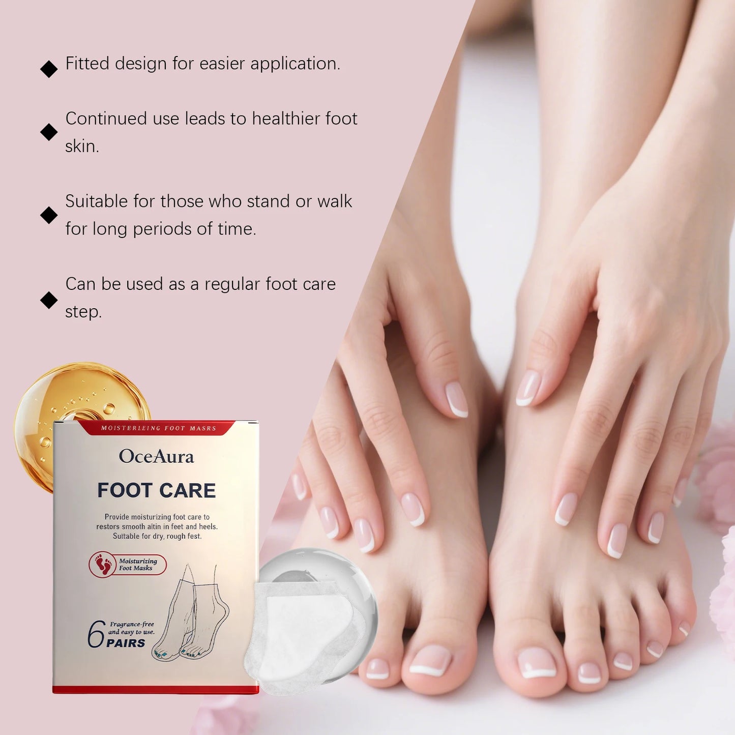 Shea Butter Foot Mask 6-Pack – Exfoliate & Hydrate Feet