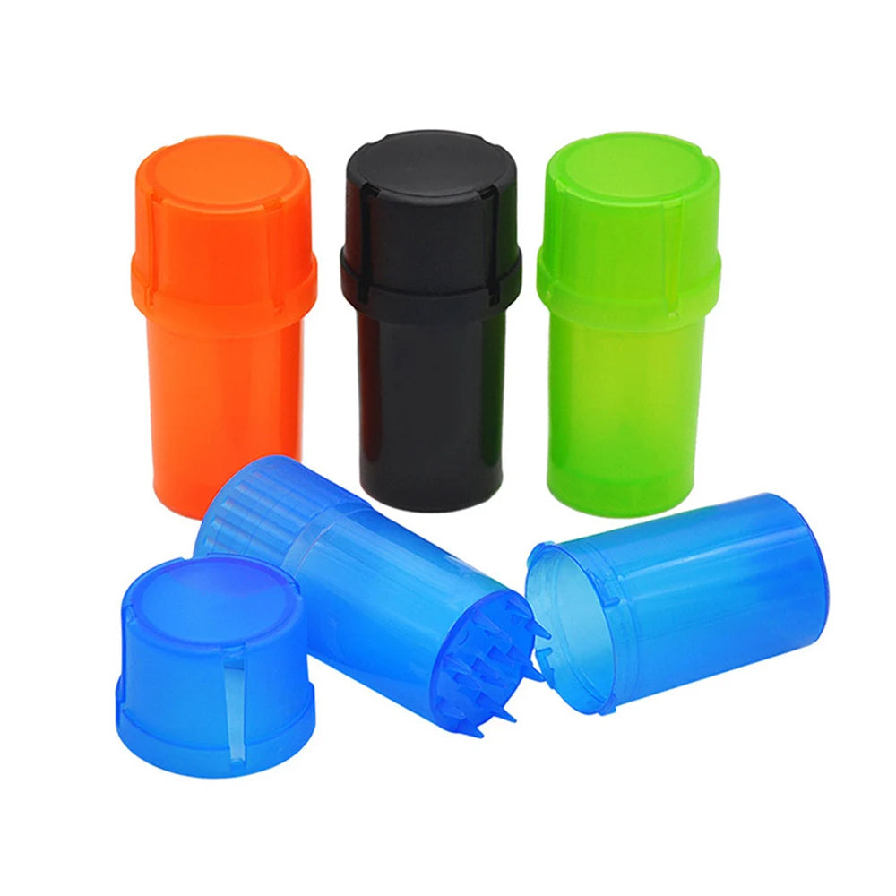 1pcs Plastic Grinder With Storage Box Function 40mm Diameter Tobacco Herb Crusher Smoke Grinders Smoking Accessories Amoladora Peaceful Pleasures Health and Wellness