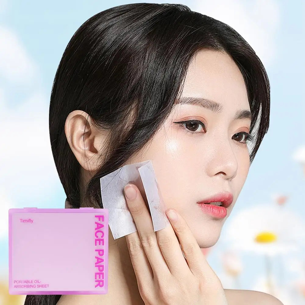 Oil-absorbing Tissue With Mirror Removes Excess Oil Wipes Face Tools Cleanser Facial Face Cleaning Tools 3 IN 1 100PCS Peaceful Pleasures Health and Wellness