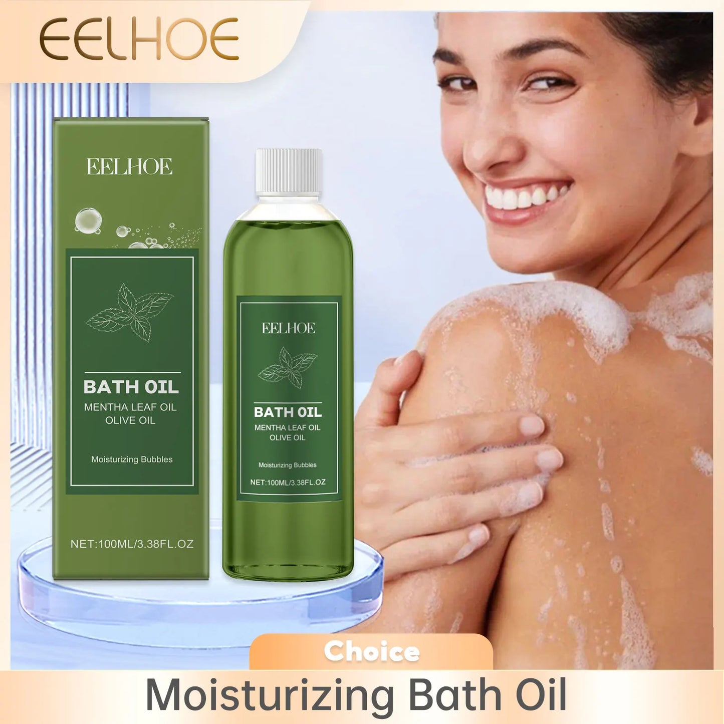 Eelhoe Olive Bath Oil – Moisturizing Shower Oil for Dry Skin