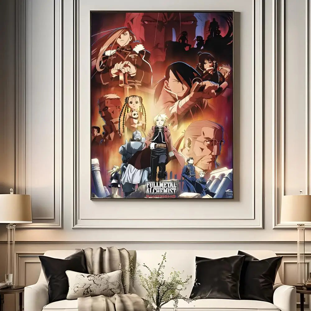 Fullmetal Alchemist Anime Poster – A4 HD Wall Art Print