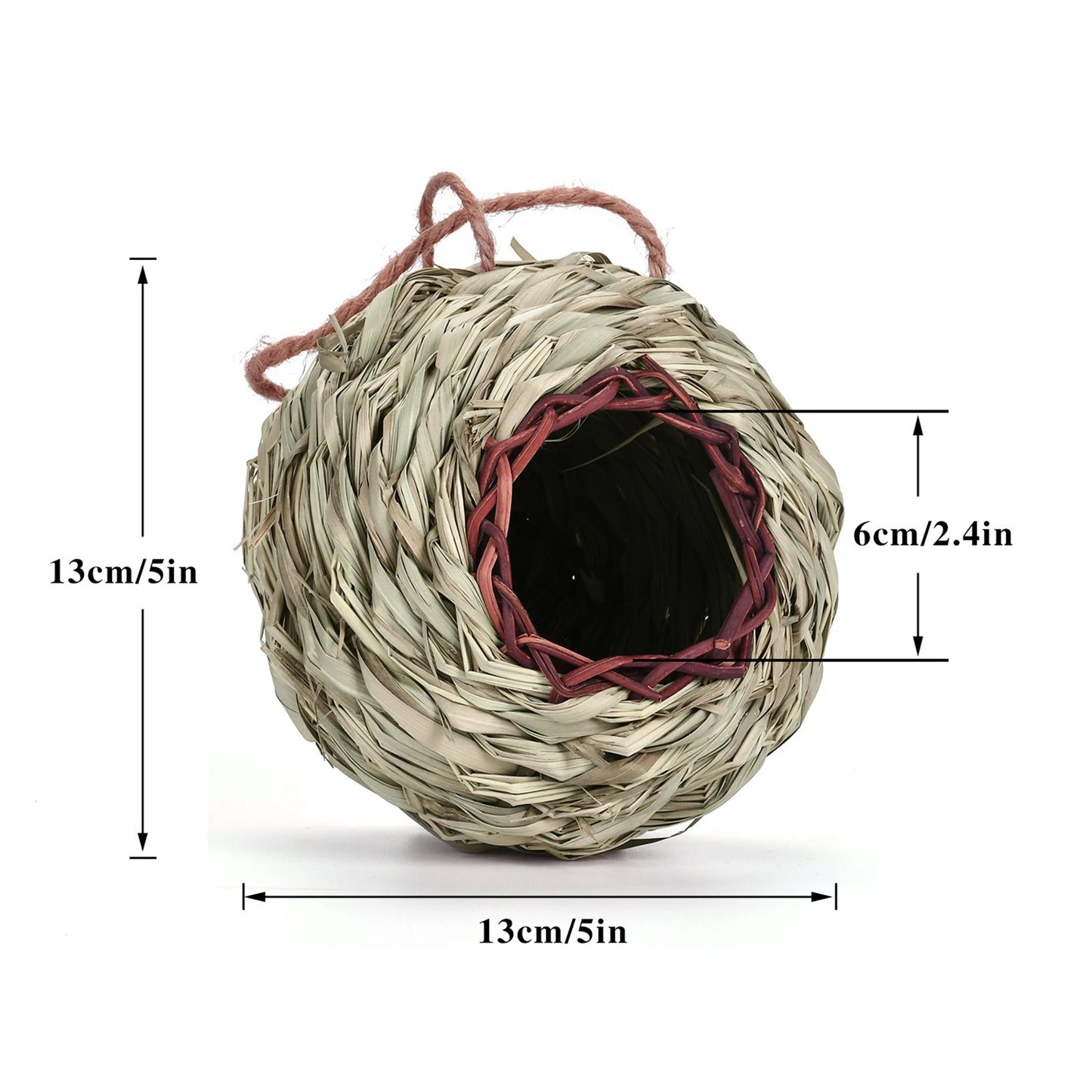 Handcrafted Woven Hanging Bird Nest House – Garden Decor