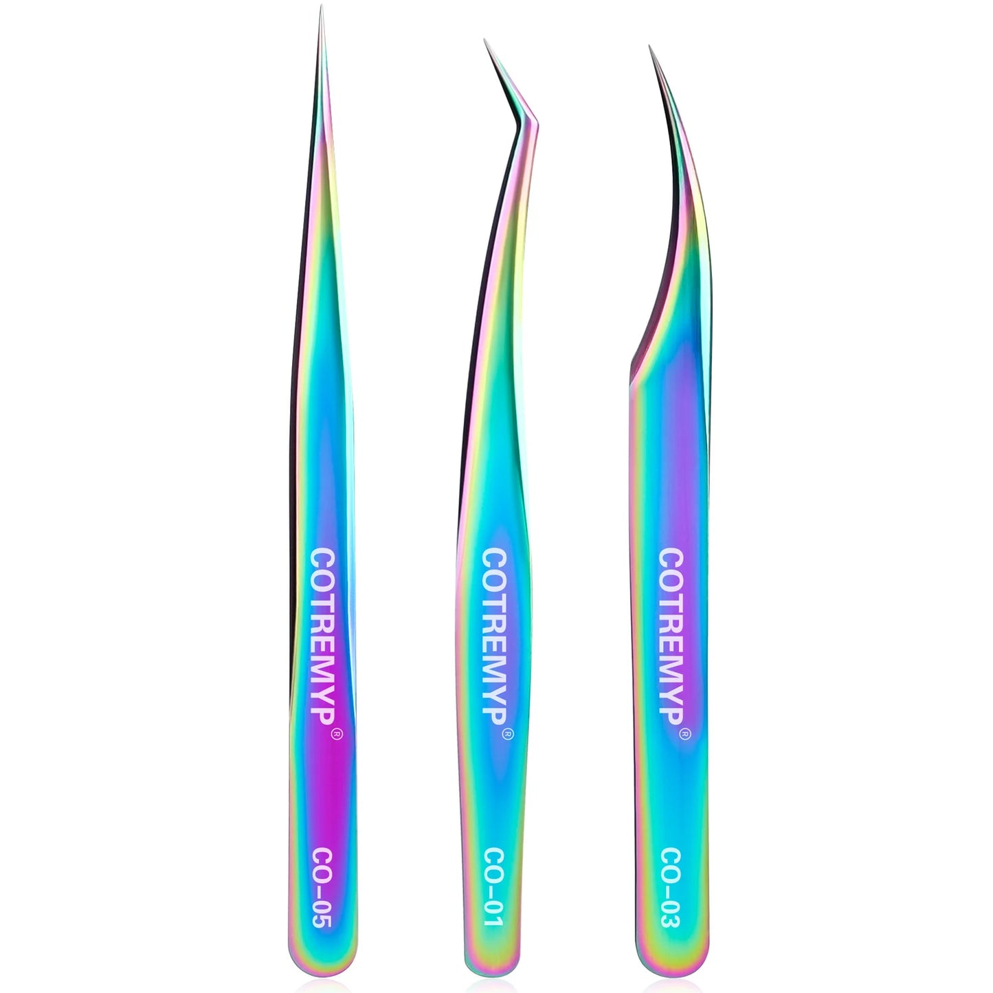 Stainless Steel Slanted Eye Brow Clips Lashes Extension Applicator Tweezers Hair Removal for Makeup Cosmetic Tool Peaceful Pleasures Health and Wellness 3 pcs