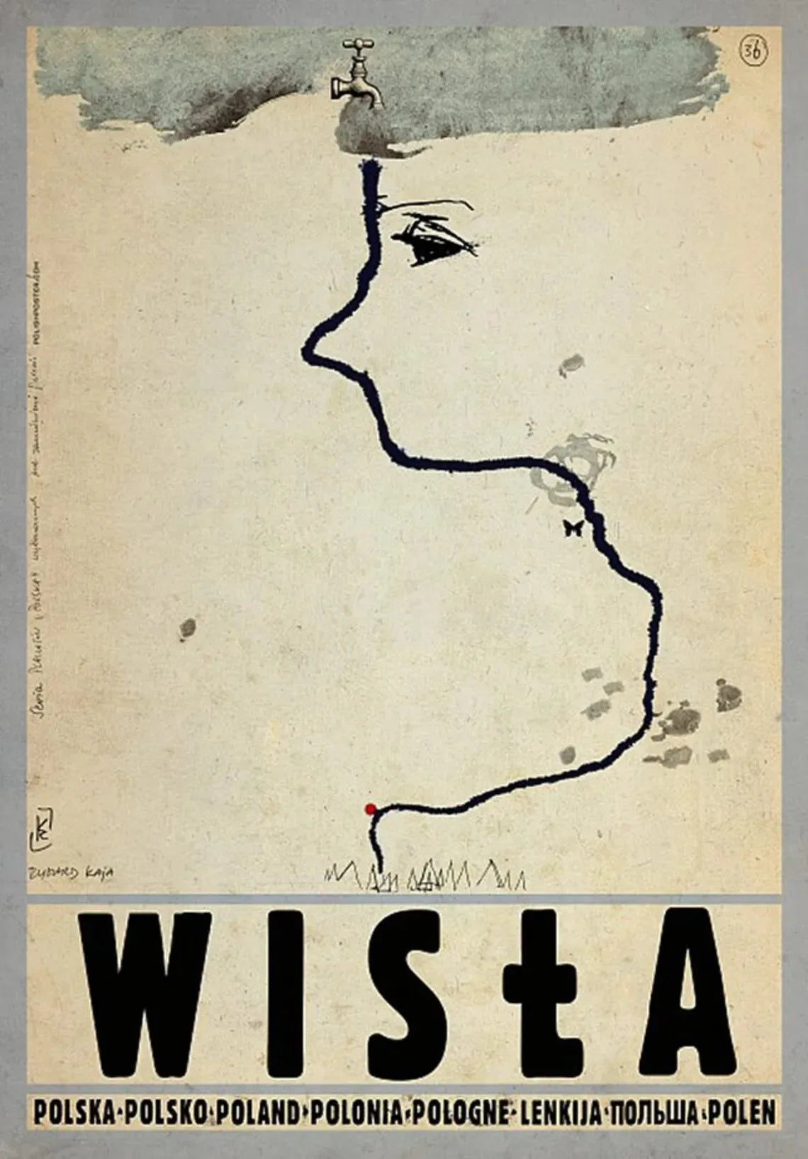 Retro Original Poland Local Pictorial Babimost Podhale Wista Posters Prints Canvas Printing Wall Art Picture for Room Home De Peaceful Pleasures Health and Wellness 10 55x75cm