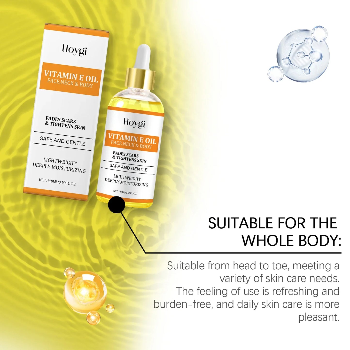Hoygi Vitamin E & Hyaluronic Acid Moisturizing Body Oil 118ml