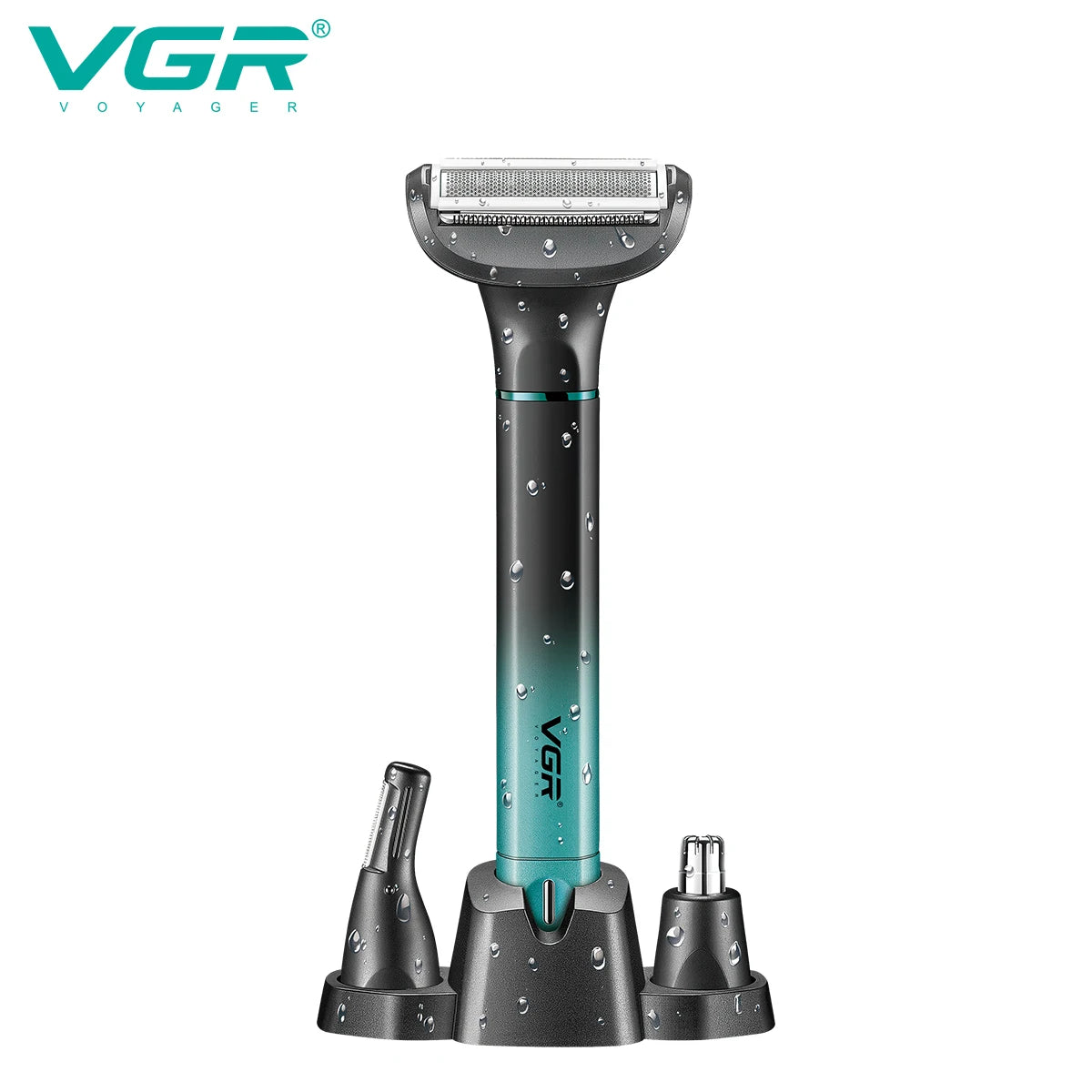 VGR 625 3in-1 Men's Personal Hair Trimming Set Rechargeable Professional Foil Shaver Portable Nose Hair Ear Hair Eyebrow Trimmer Peaceful Pleasures Health and Wellness