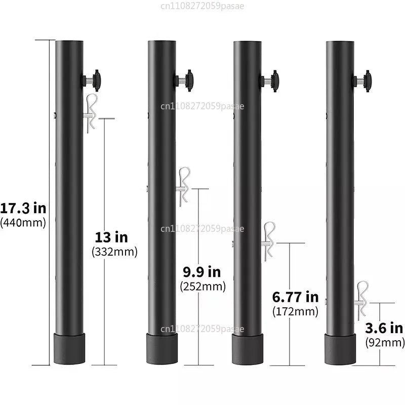 Stainless Steel Table Leg Extenders – Straight & Curved Legs