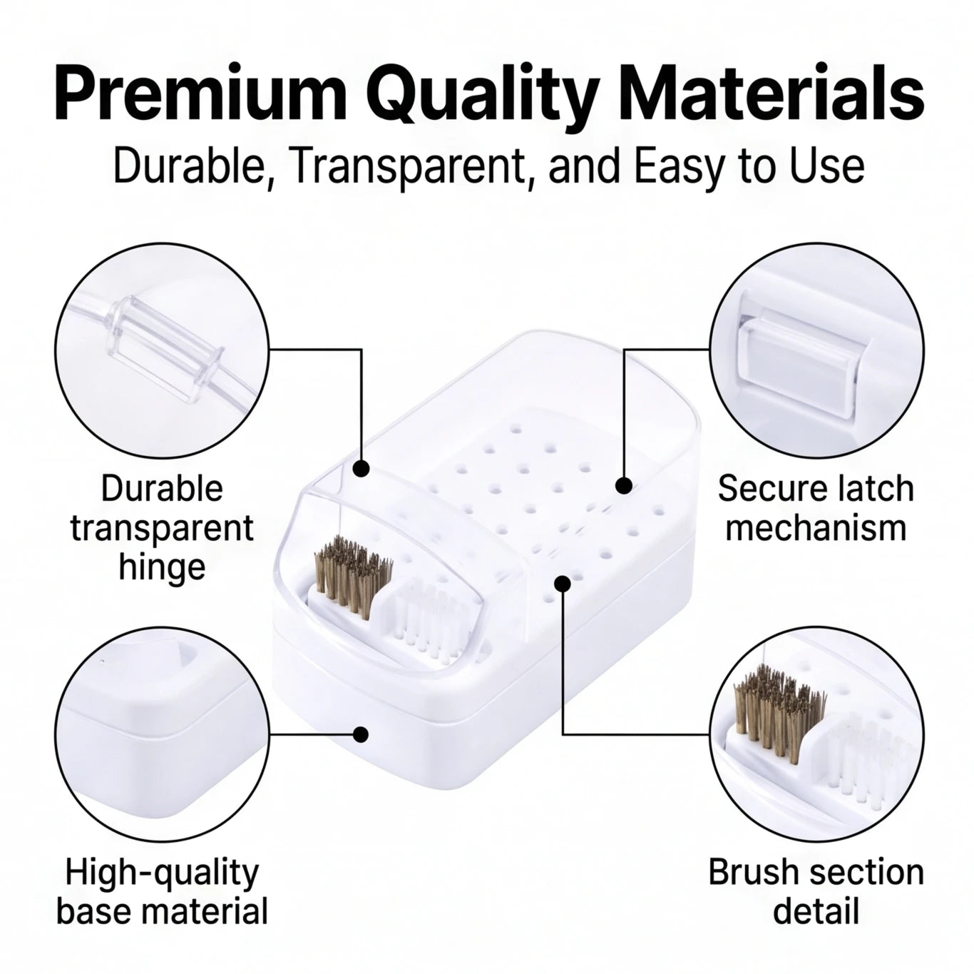 Acrylic Dustproof Organizer with 30 Slots – Nail Polish Head Storage Box, Portable Cleaning Essential for Nail Artists Peaceful Pleasures Health and Wellness