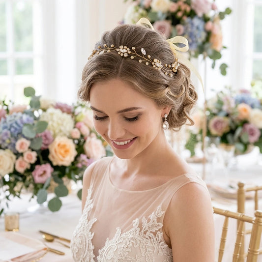 Bridal Headpiece With Alloy Base And Crystal Rhinestones For Wedding Dress Peaceful Pleasures Health and Wellness