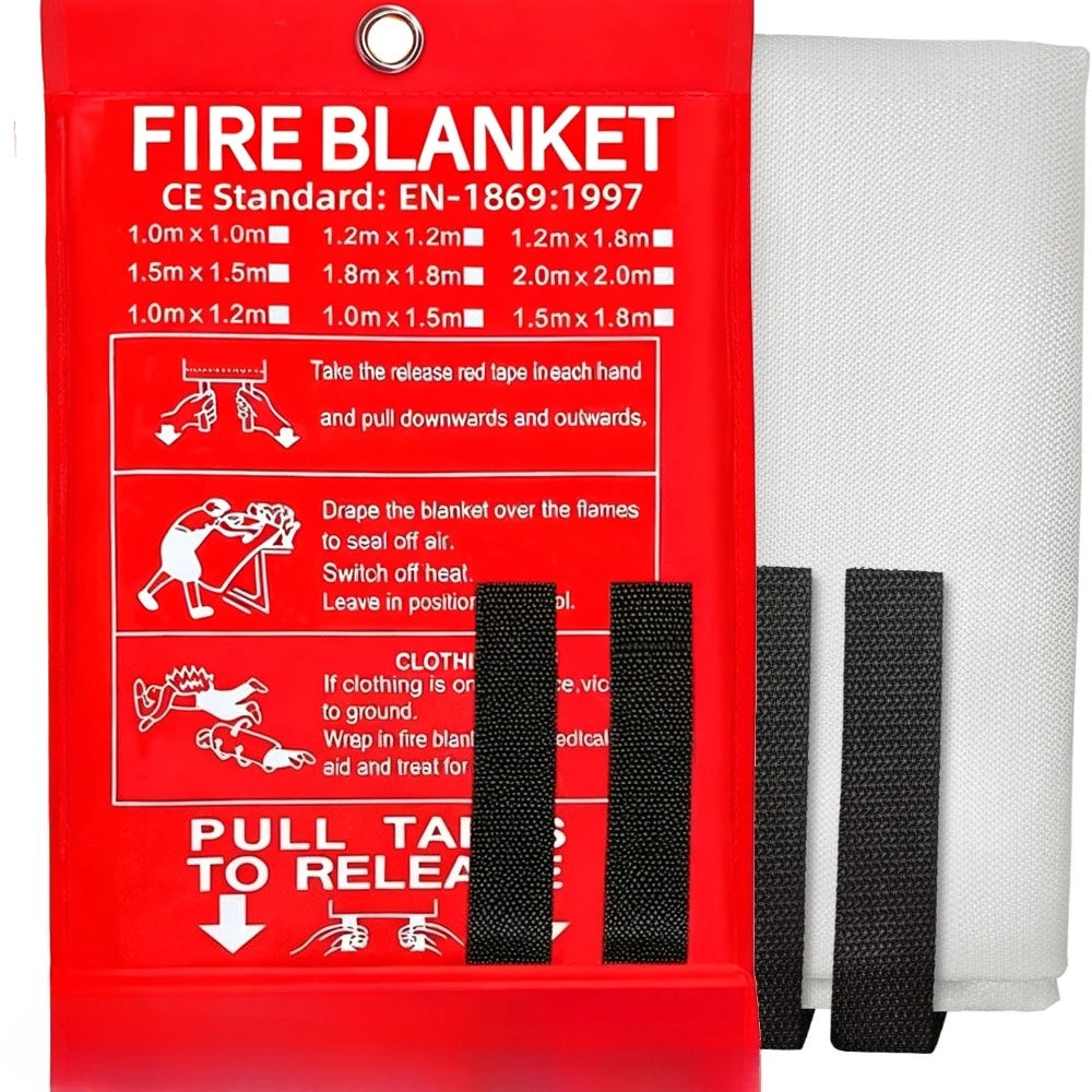 Emergency Fire Blanket Flame Retardant Flame Suppression Fiberglass House Camping for Home Kitchen Car Office Warehouse Survival Peaceful Pleasures Health and Wellness