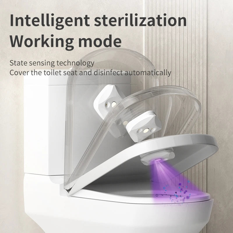 Portable Smart Toilet Cleaner Wall-mounted Household Sterilization USB Charging With LED Light For Home Bathroom Travel Peaceful Pleasures Health and Wellness