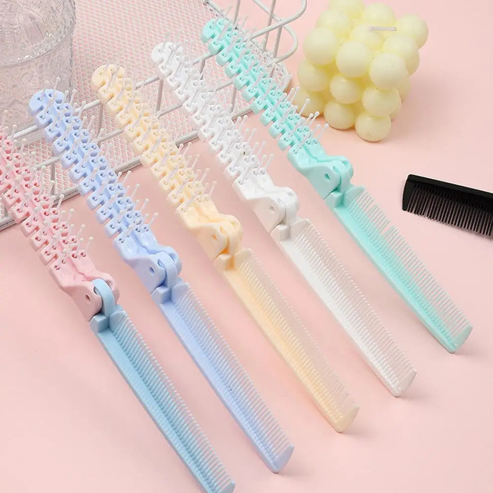 Portable Folding Hair Comb – Anti-Static Travel Styling Tool