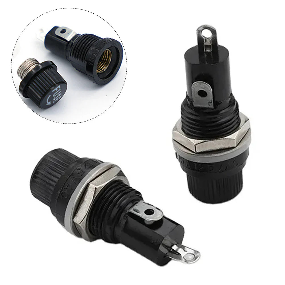 10-Pack 5x20mm Panel Mount Fuse Holders – 10A 250V