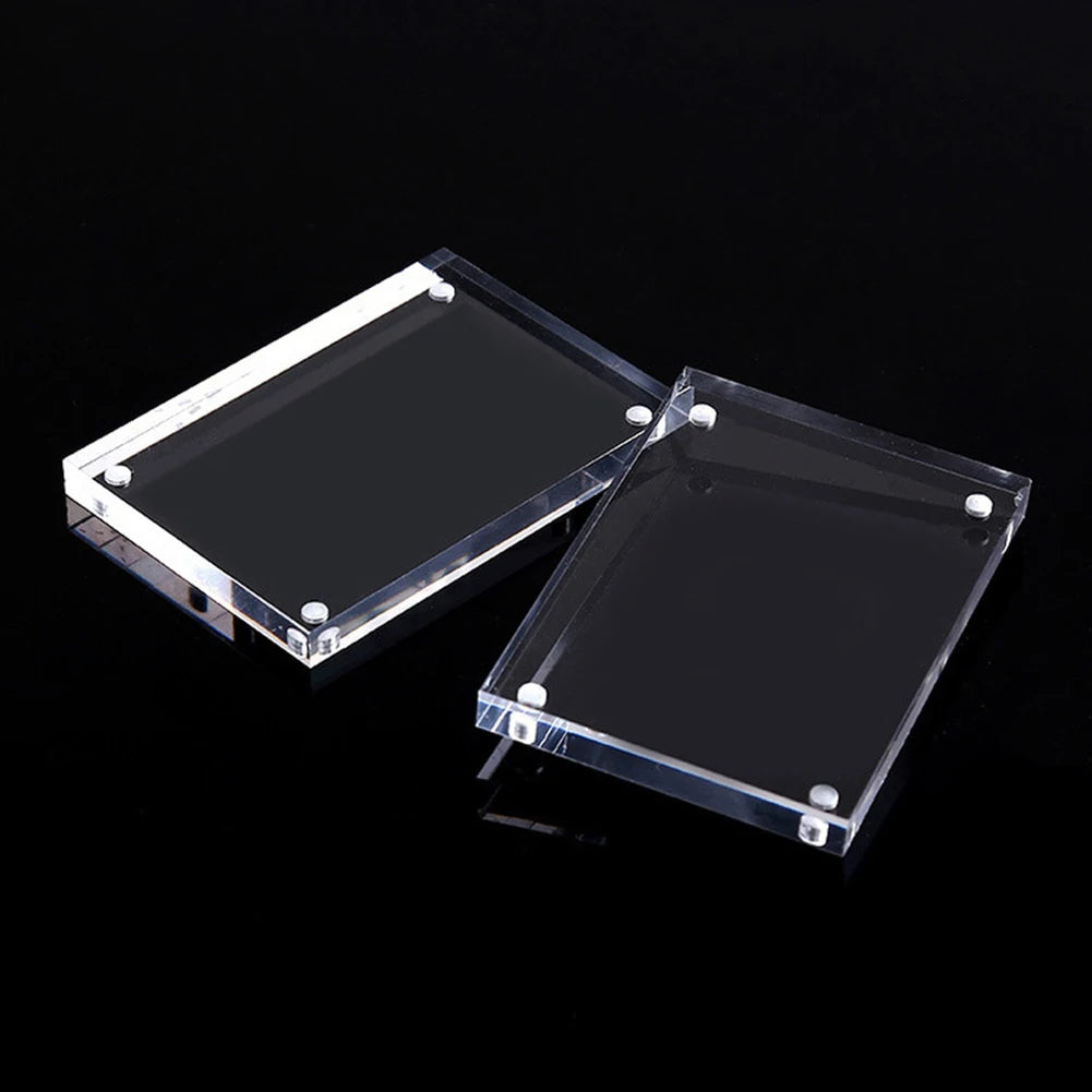 Transparent Acrylic Photo Frame Magnetic Poster Display Stand Room