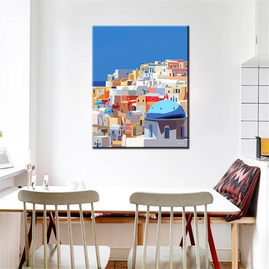 Urban Street Scene Canvas Wall Art | Modern Home Decor Print Canvas Wall Art Peaceful Pleasures Health and Wellness