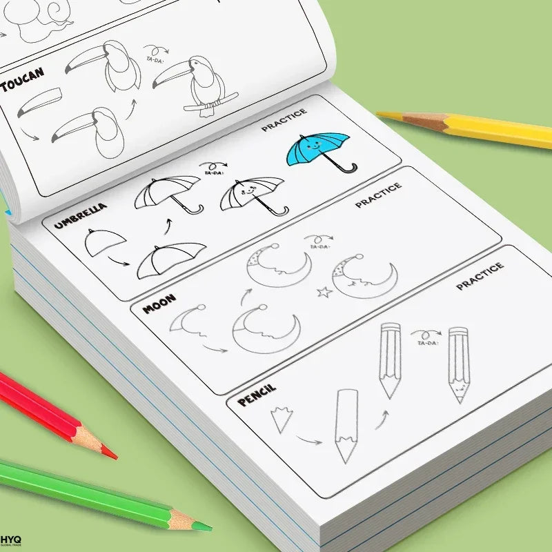 Art Learning Book Kids How Draw Everything Simple Steps Boost