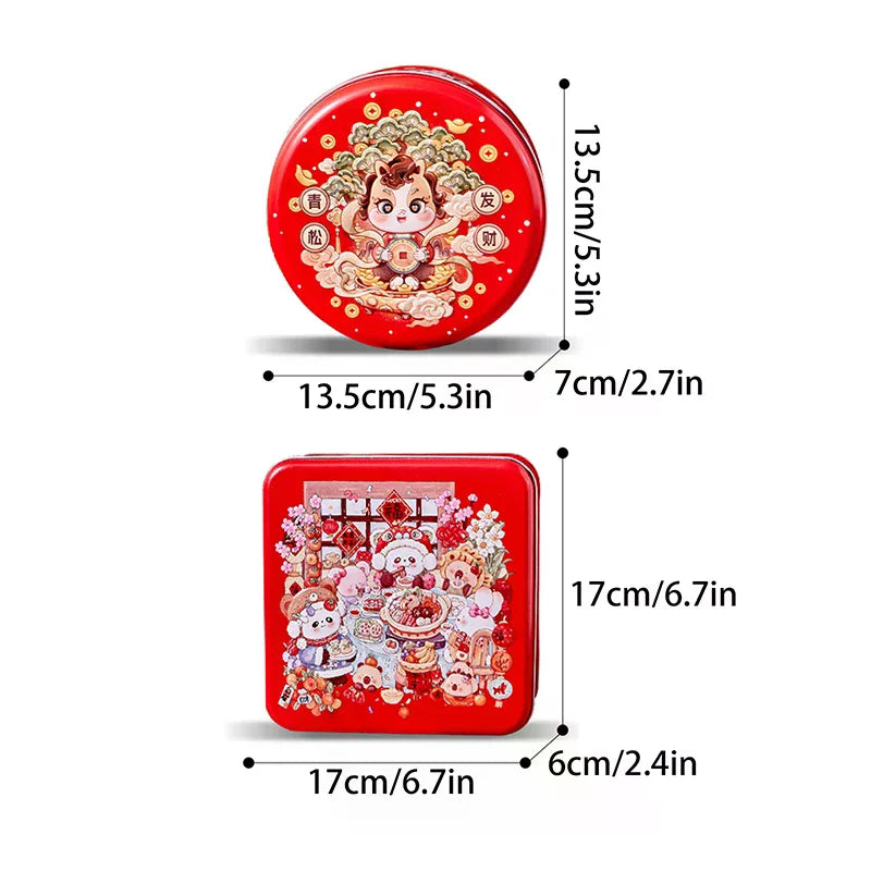 Chinese New Year Tin Box | Year of the Horse & Panda Design