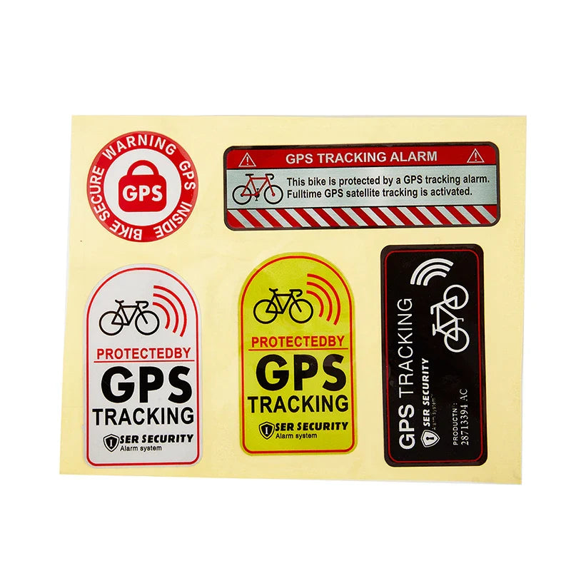 Reflective GPS Tracking Warning Sticker – Motorcycle & Bike