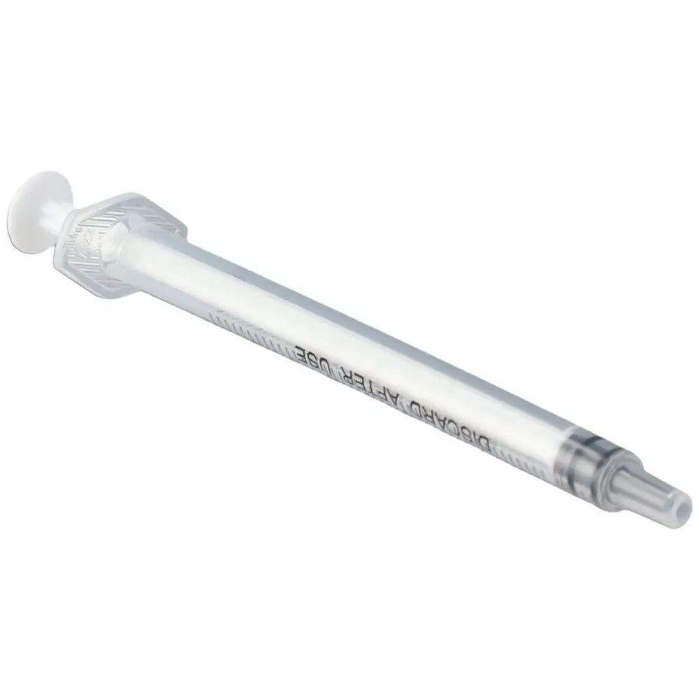100-Pack 1ml Plastic Measuring Syringes with Cap – No Needle