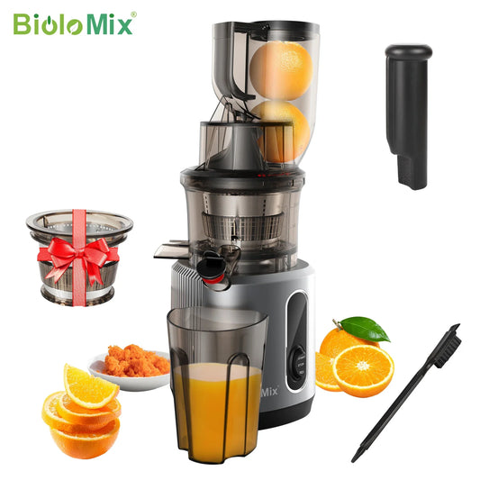 BioloMix Cold Press Juicer – 75mm Feed Chute, 200W, Quiet Motor Juicer BioloMix HH-916I Saudi Arabia AU