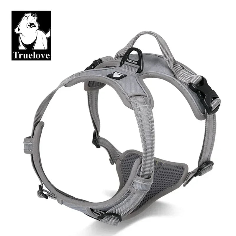 Truelove Dog Harness No Pull Pet Harness Adjustable Soft Padded Dog Vest Reflective No Choke PetVest Easy Control Handle TLH5651 Peaceful Pleasures Health and Wellness gray L france