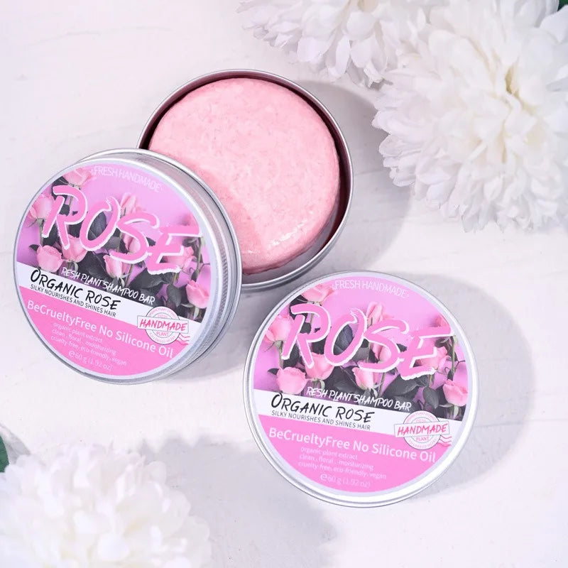 Rose Shampoo Soap Nourish Moisturize Scalp Oil Controlling Stain Removing Floral Fragrance Overflowing Hair Care Handmade Soap Peaceful Pleasures Health and Wellness