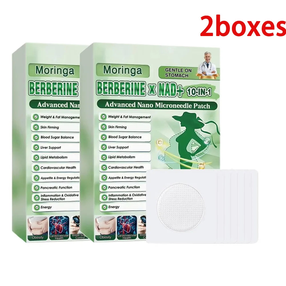 10-in-1 Nano Microneedle Patch Natural Gentle Patches Moisturizing Firming Skin for Women Men Nano Microdarts Patches 0.2mm Peaceful Pleasures Health and Wellness B 2 Boxes