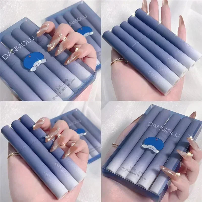 5 Colors/kits Matte Lipstick Set Long Lasting Waterproof Non-Stick Cup Lip Glaze Not Easy To Fade Cute Lip Tint Cosmetic Makeup Peaceful Pleasures Health and Wellness