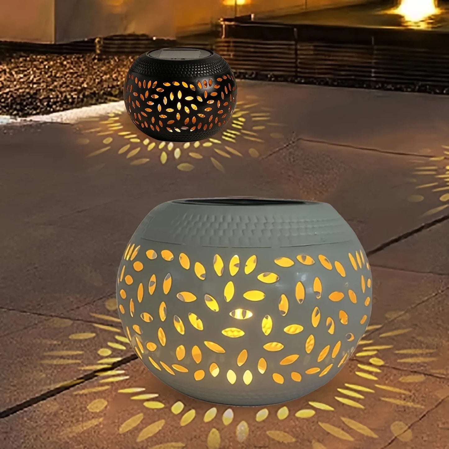 AISITIN Solar Hollow Metal Garden Lamp for Patio & Lawn