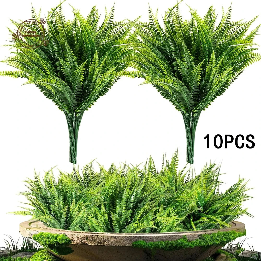 10PCS Artificial Hanging Fern Vine Garland | Fake Greenery Decor