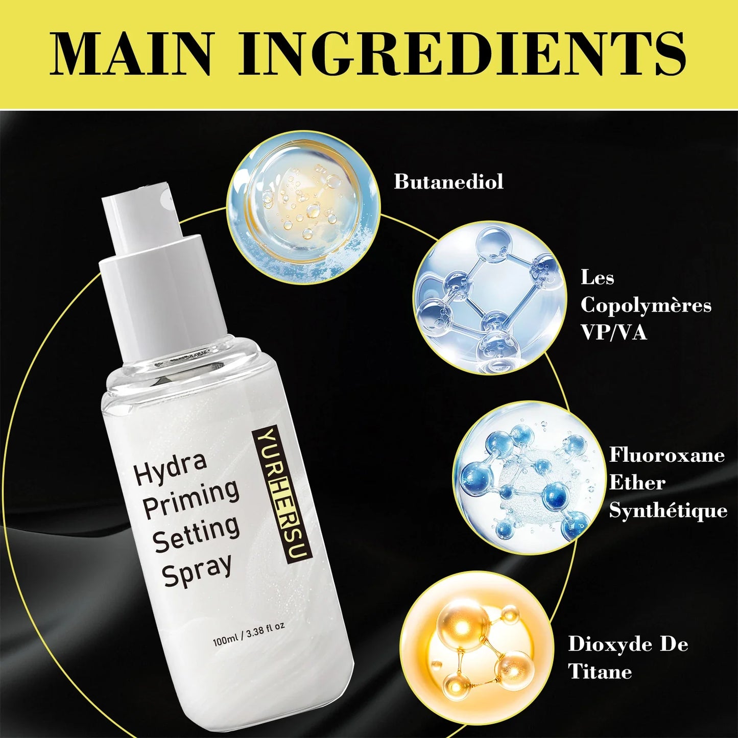 YURHERSU Waterproof Makeup Setting Spray – Long-Lasting Hold