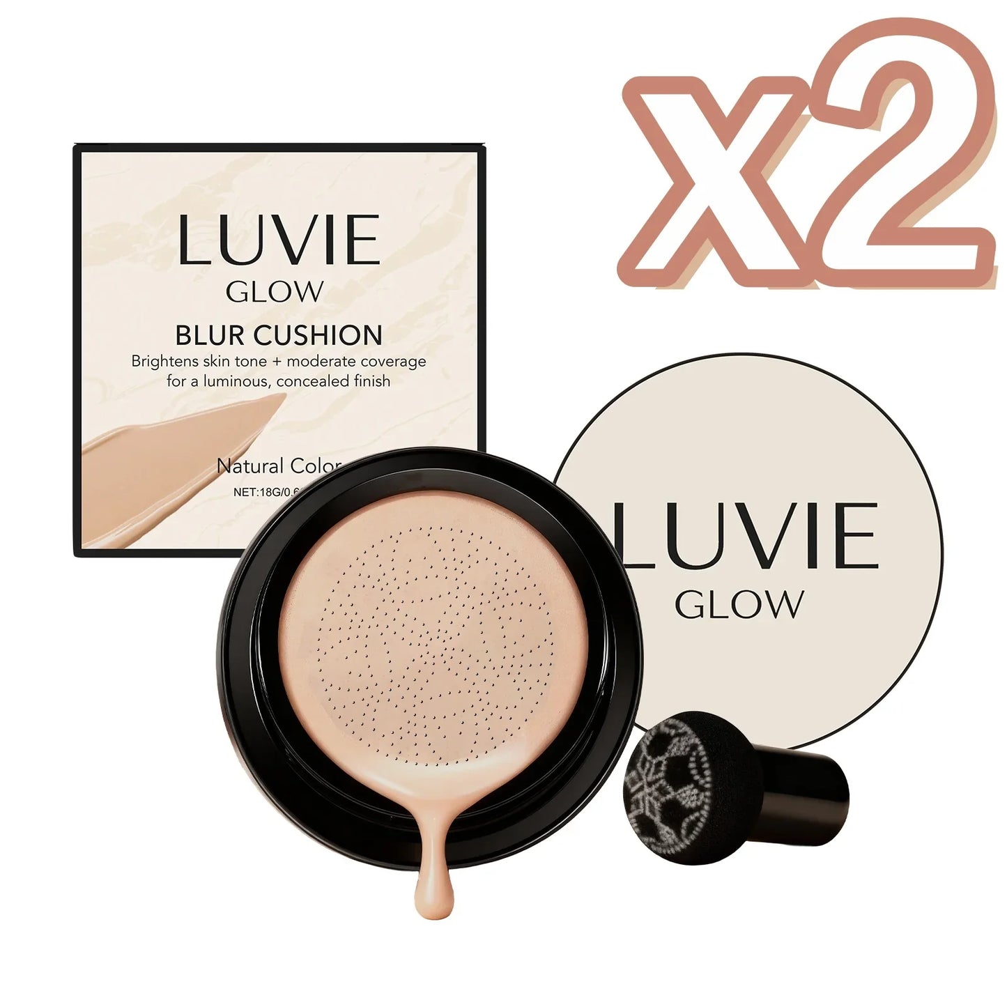 Air Cushion Foundation – Full Coverage, Oil Control & Sweatproof
