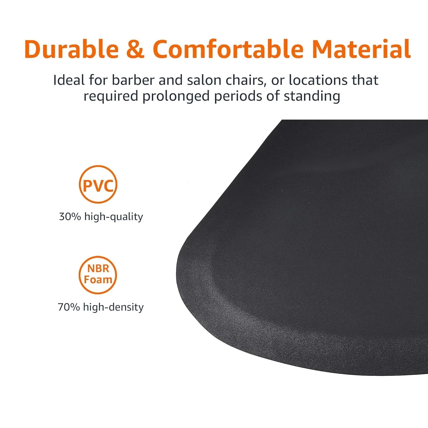 Premium Salon Chair Mat Anti-Fatigue Hair Cutting Cushion for Barber Durable Non-Slip Half-Round Design, Ideal for Hairdressers Peaceful Pleasures Health and Wellness