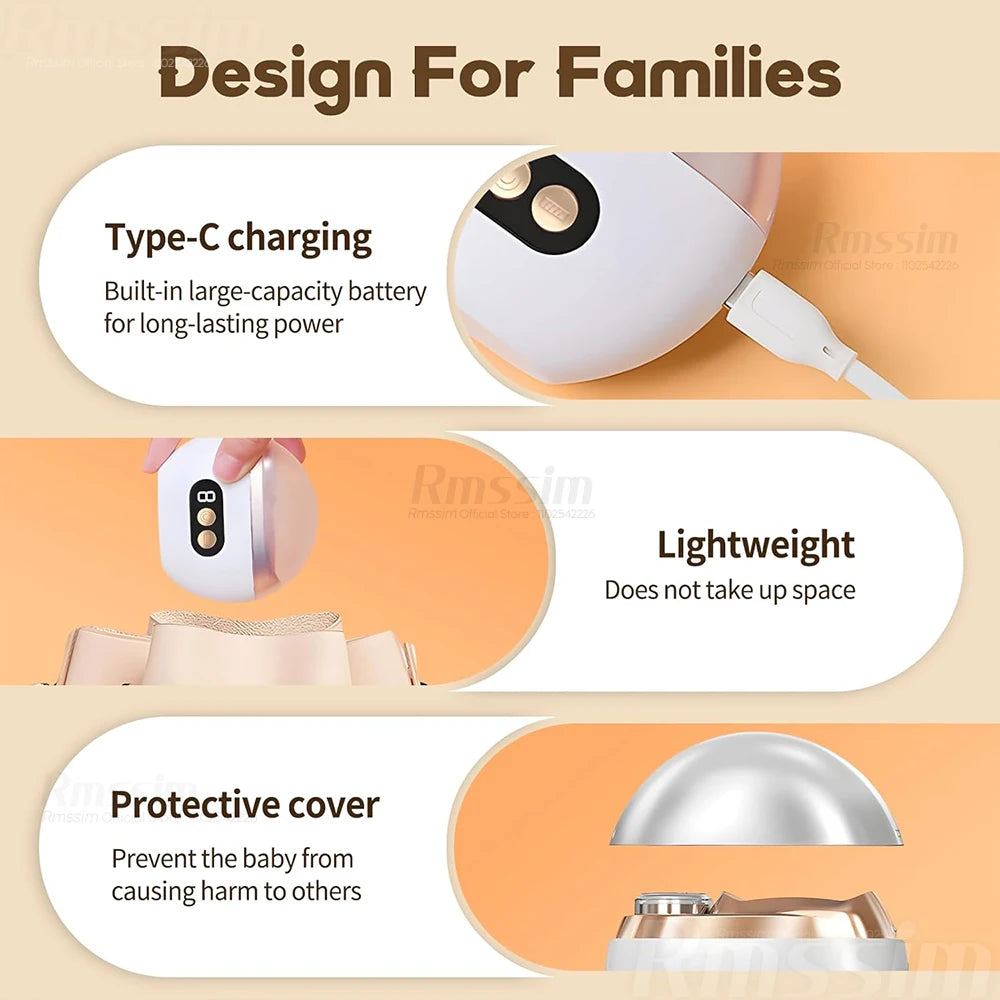 Upgraded 3 in 1 Multi-functional Electric Nail Trimmer 3 Speed Control Automatic Polished Trimmer Nail Clipper with LED Lighting Peaceful Pleasures Health and Wellness