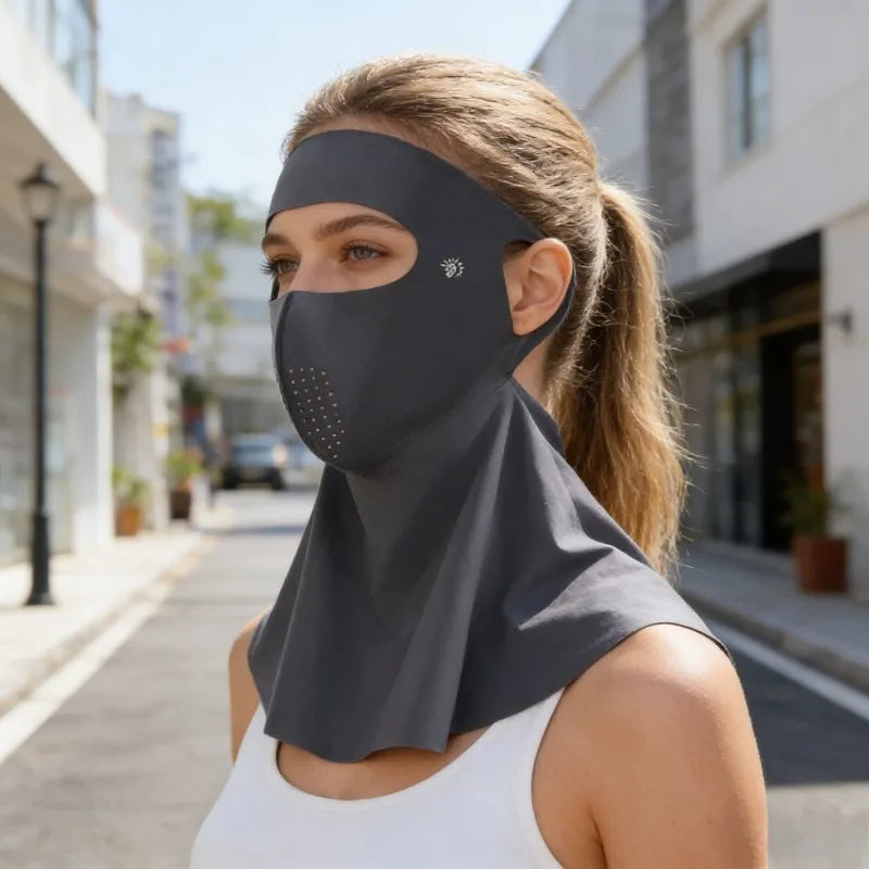 UPF50+ Ice Silk Sun Protection Face Mask & Neck Scarf