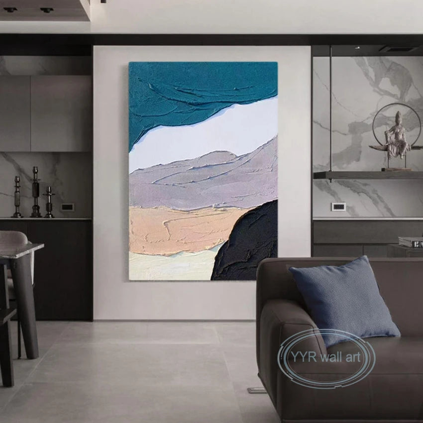 Abstract Hand-Painted Oil Painting Canvas Wall Art | Modern Decor Abstract Canvas Painting Peaceful Pleasures Health and Wellness